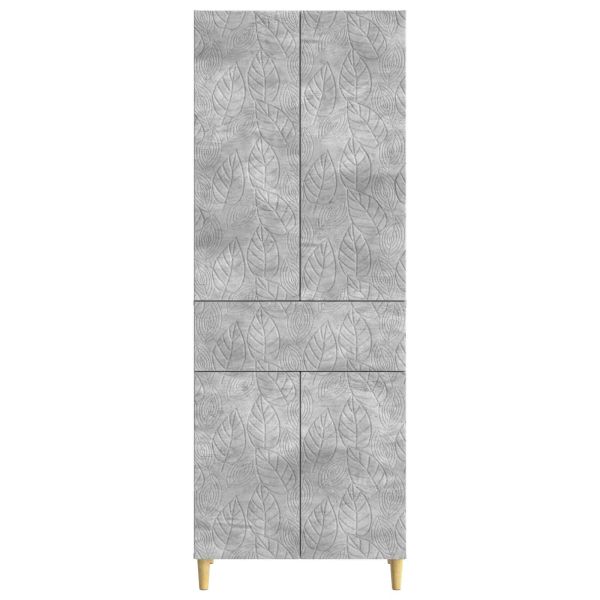 Комплект шкафове 2 pcs Бетонно сиво Инженерна дървесина