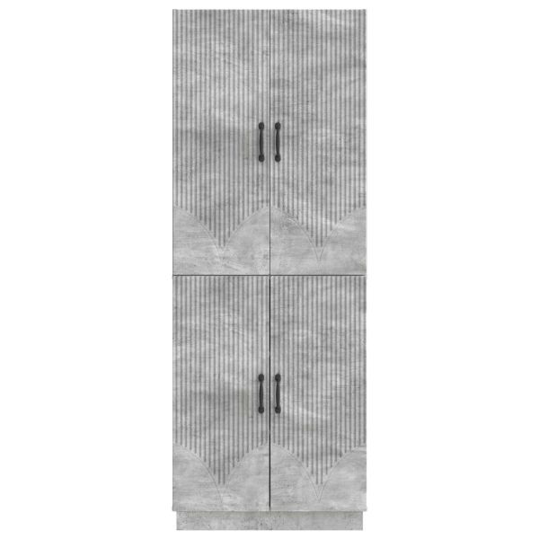 Комплект шкафове 2 pcs Бетонно сиво Инженерна дървесина