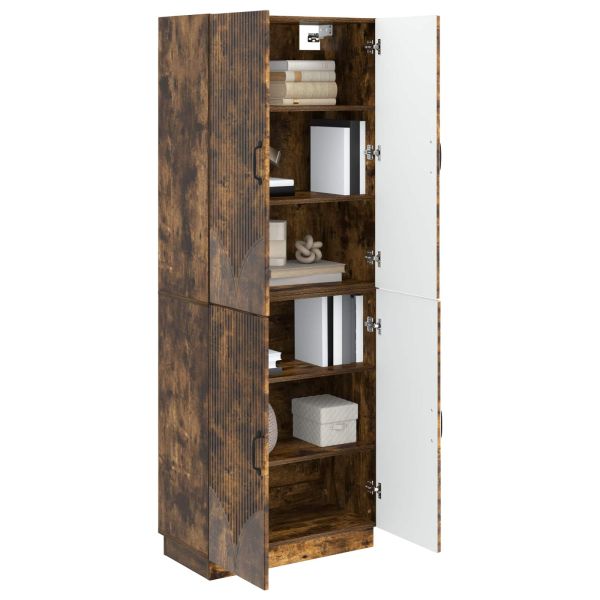 Комплект шкафове 2 pcs Опушен дъб Инженерна дървесина