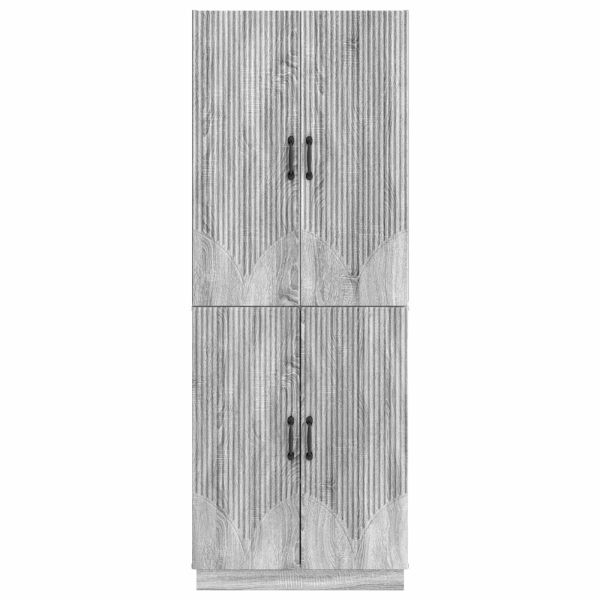 Комплект шкафове 2 pcs Сив Сонома Инженерна дървесина