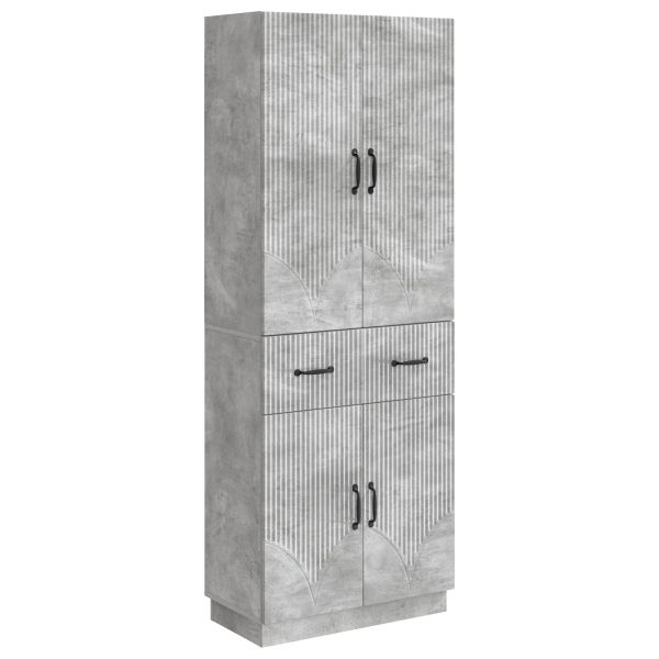 Комплект шкафове 2 pcs Бетонно сиво Инженерна дървесина