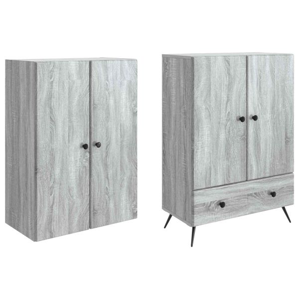 Комплект шкафове 2 pcs Сив Сонома Инженерна дървесина