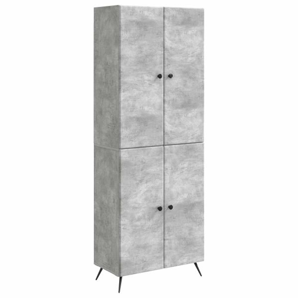 Комплект шкафове 2 pcs Бетонно сиво Инженерна дървесина
