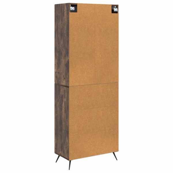Комплект шкафове 2 pcs Опушен дъб Инженерна дървесина