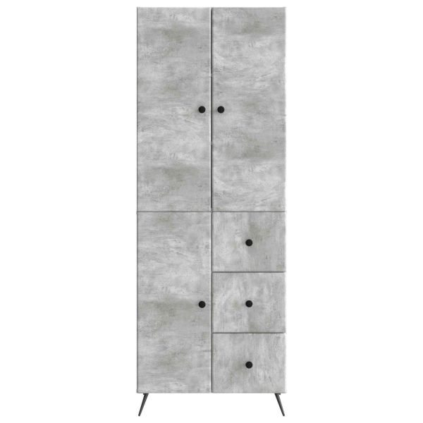 Комплект шкафове 2 pcs Бетонно сиво Инженерна дървесина