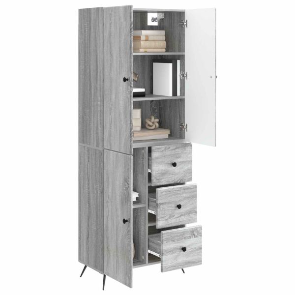 Комплект шкафове 2 pcs Сив Сонома Инженерна дървесина