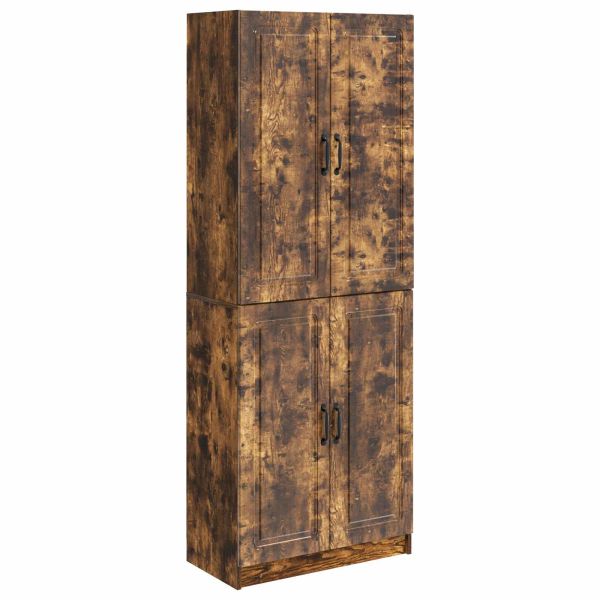Комплект шкафове 2 pcs Опушен дъб Инженерна дървесина
