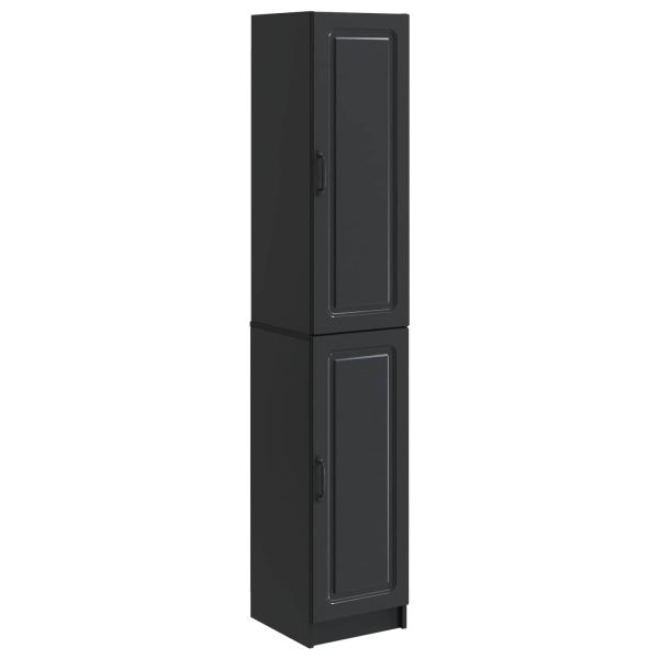 Комплект шкафове 2 pcs Черно Инженерна дървесина