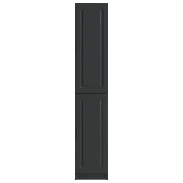 Комплект шкафове 2 pcs Черно Инженерна дървесина