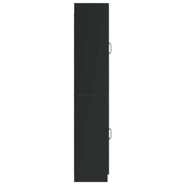 Комплект шкафове 2 pcs Черно Инженерна дървесина