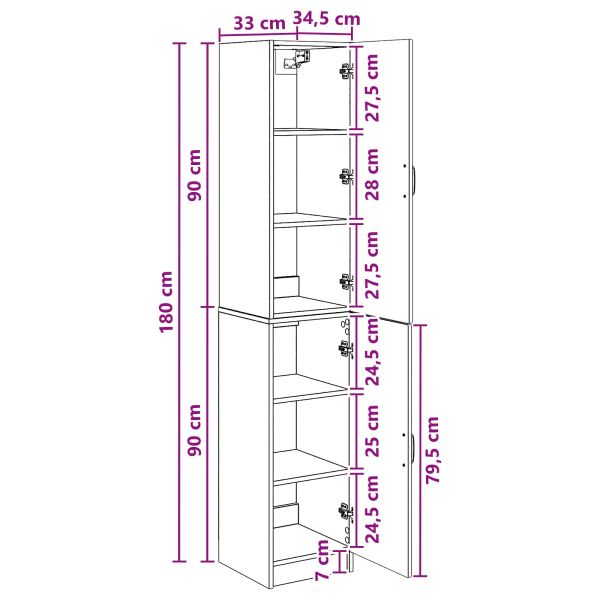 Комплект шкафове 2 pcs Инженерна дървесина