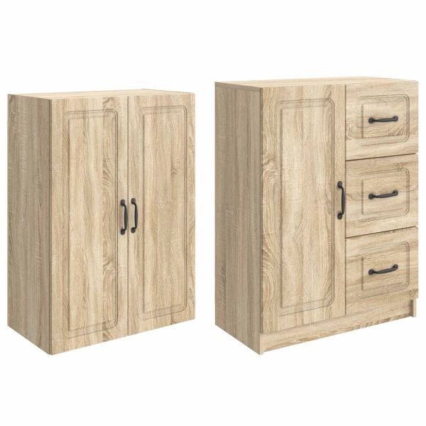 Комплект шкафове 2 pcs Дъб сонома Инженерна дървесина