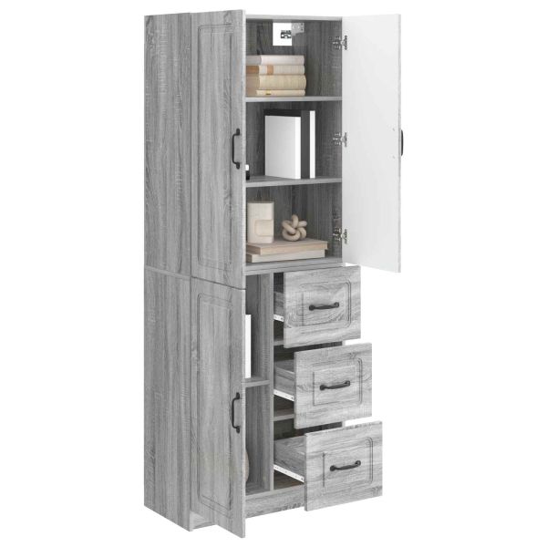 Комплект шкафове 2 pcs Сив Сонома Инженерна дървесина