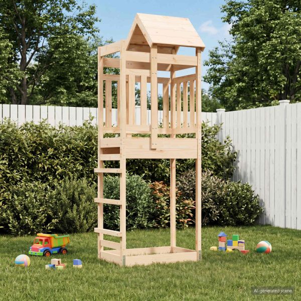Игрална кула Кафяво 52,5 x 85 x 238 см Солидно борово дърво