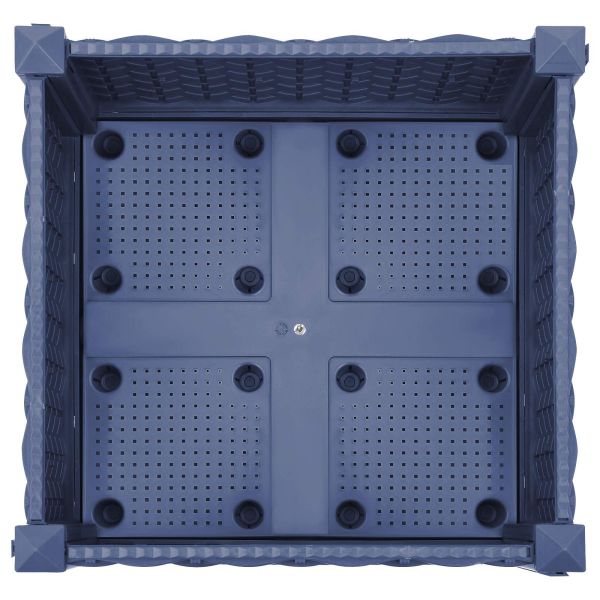 Градинска саксия с колела Синьо сиво 40 x 40 x 33 см ПП