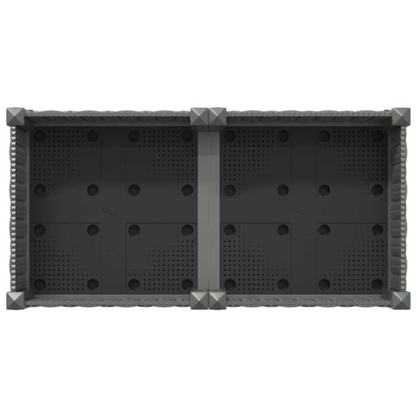 Градинска саксия с колела Светлосиво 80 x 40 x 33 см ПП