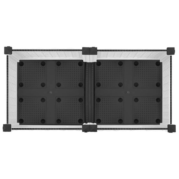 Градинска саксия с колела Бяло 80 x 40 x 33 см ПП