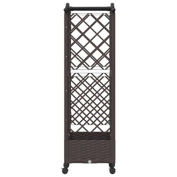 Повдигнато легло с решетка и покривка Кафяво 124 x 40 x 129 см