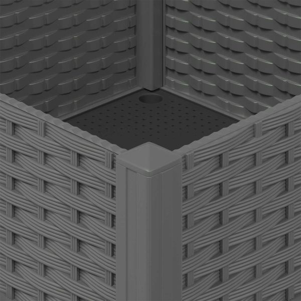 Градинска саксия с колела Светлосиво 120 x 40 x 33 см ПП