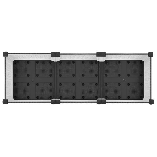 Градинска саксия с колела Бяло 120 x 40 x 33 см ПП