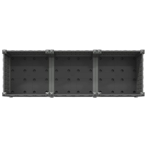 Градинска саксия с колела Светлосиво 120 x 40 x 48 см ПП