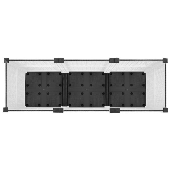 Градинска саксия с колела Бяло 120 x 40 x 48 см ПП
