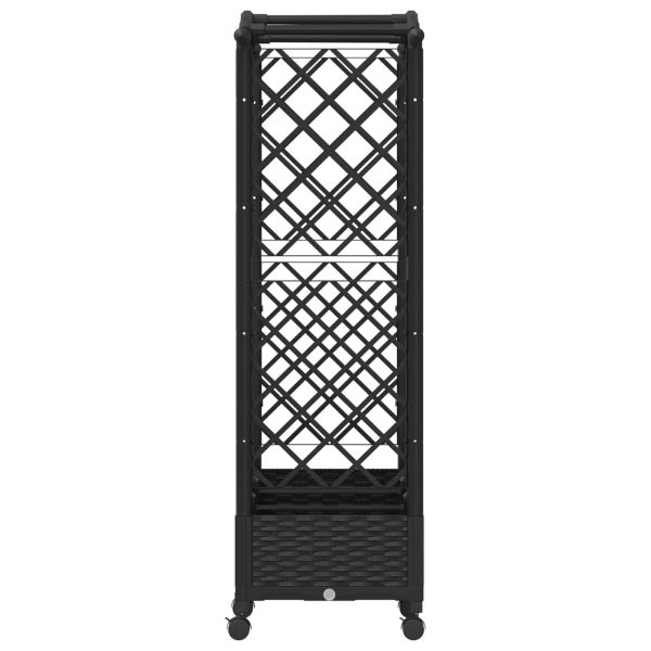 Повдигнато легло с решетка и покривка Черно 169 x 40 x 129 см