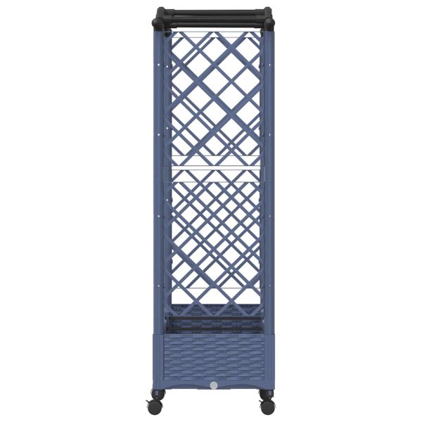 Повдигнато легло с решетка и покривка Сиво 169 x 40 x 129 см ПП