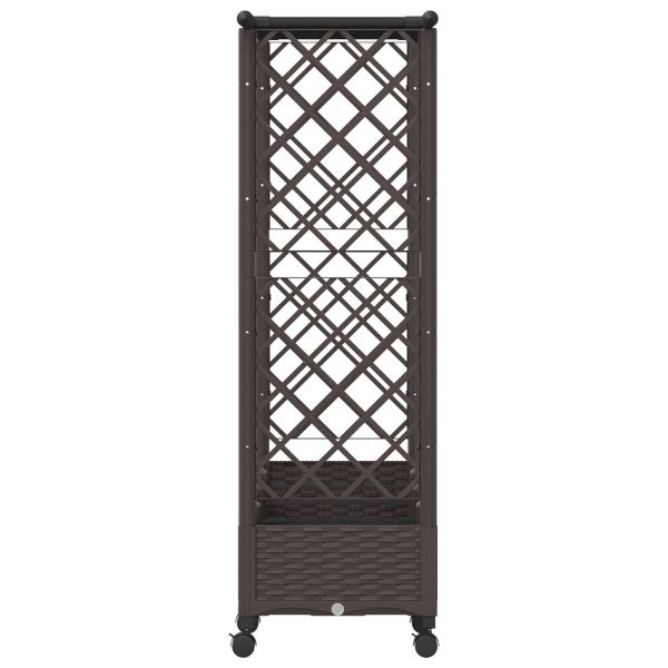Повдигнато легло с решетка и покривка Кафяво 203 x 40 x 127 см