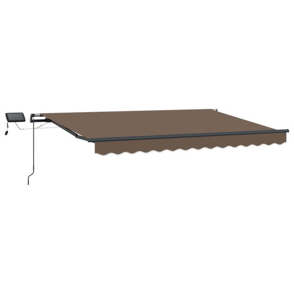 Прибираща се тента Таупе 400 × 300 cm Тъкан и алуминий