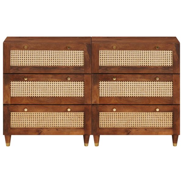 Комплект скрин 2 pcs Кафяво 60 x 33,5 x 75 см