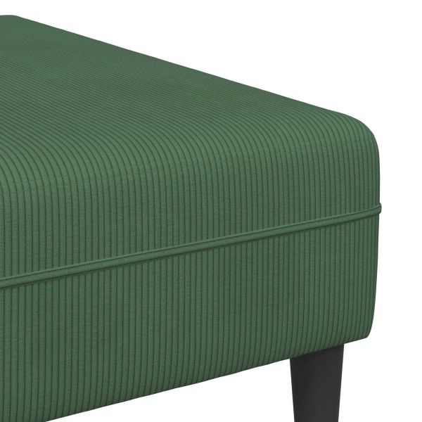 Диван Тъмен зелен 250 x 188 x 76 см Кордюрова тъкан