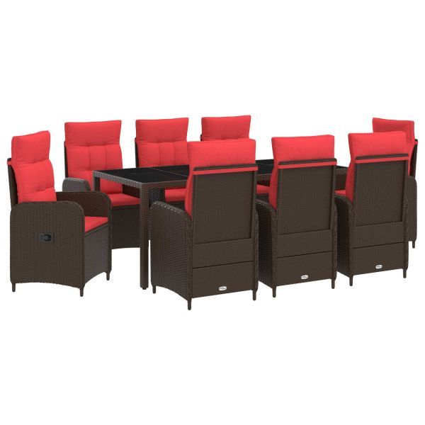 Комплект за хранене на открито 9 pcs полиратан
