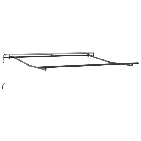 Прибираща се тента Пясък 450 × 300 cm Тъкан и алуминий