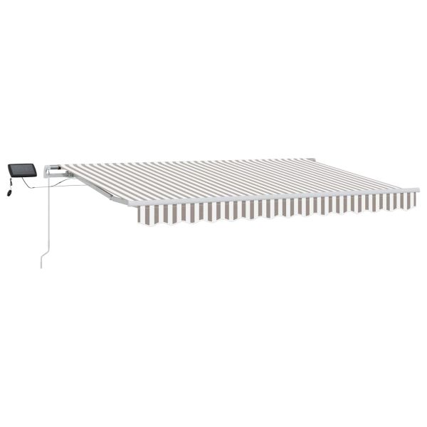 Прибираща се тента Светлосив и бял 600 × 300 cm