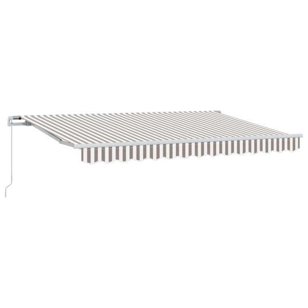 Прибираща се тента Светлосив и бял 600 × 350 cm