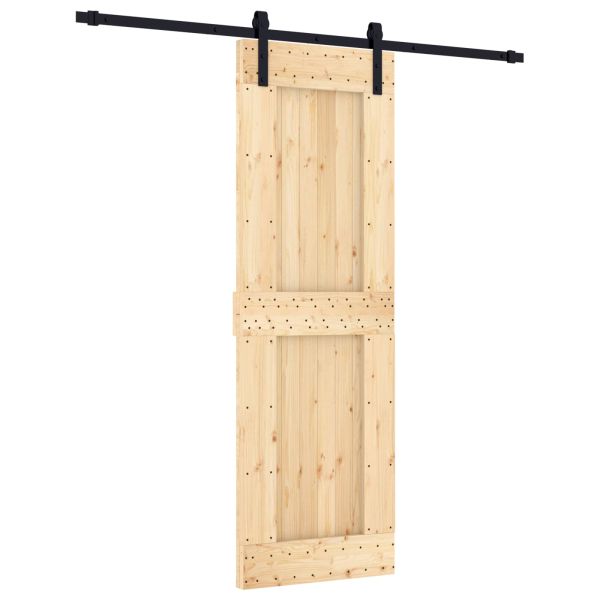 Преплъзваща се врата Естествено и черно 70 x 210 cm