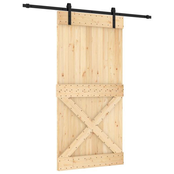Преплъзваща се врата Естествено и черно 100 x 210 cm