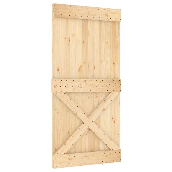Преплъзваща се врата Естествено и черно 100 x 210 cm