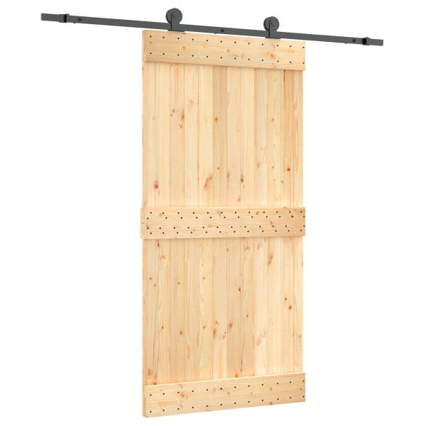Преплъзваща се врата Естествено и черно 100 x 210 cm