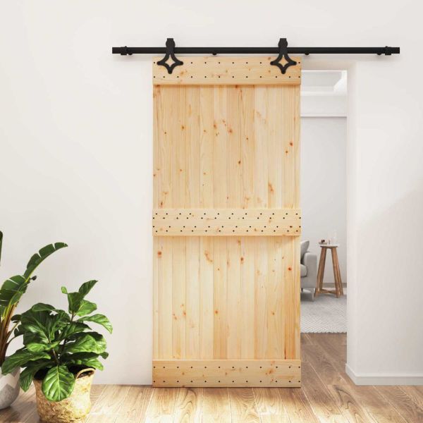 Преплъзваща се врата Естествено и черно 95 x 210 cm