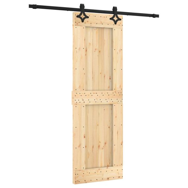 Преплъзваща се врата Естествено и черно 70 x 210 cm
