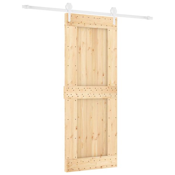 Преплъзваща се врата Естествено и бяло 80 x 210 cm