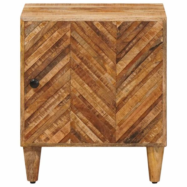 Нощно шкафче Кафяво 40 x 33,5 x 46 см Солидно мангово дърво