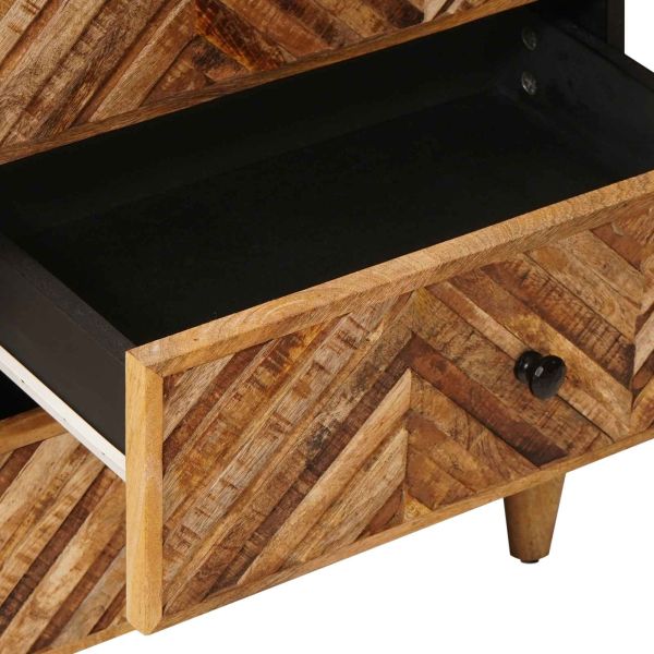 Нощно шкафче Кафяво 50 x 33 x 60 см Солидно мангово дърво