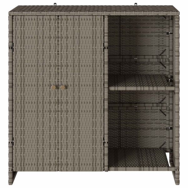 Шкаф за съхранение с рафт с врата Сив 100 x 36 x 102 см Ратан