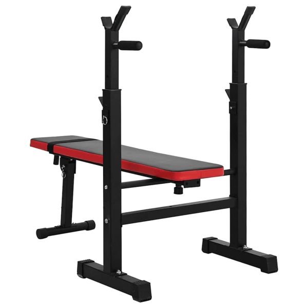 VidaXL Тежестна пейка Черно 126.5 x 67 x 111 см