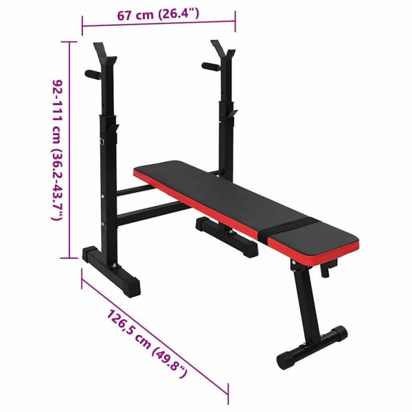 VidaXL Тежестна пейка Черно 126.5 x 67 x 111 см