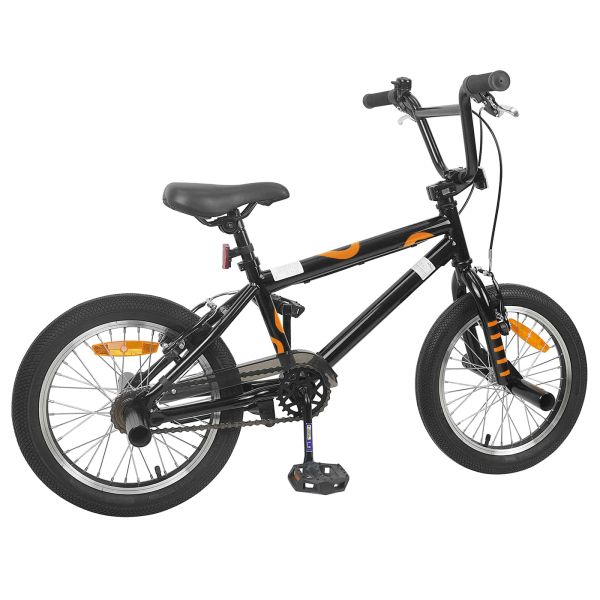 BMX Велосипед 16 инча за 5-8 години Черно