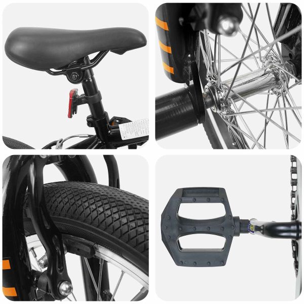 BMX Велосипед 16 инча за 5-8 години Черно
